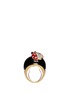 Detail View - Click To Enlarge - KENNETH JAY LANE - Crystal pavé enamel ladybird ring