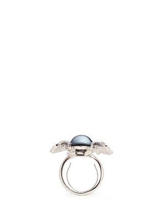 Detail View - Click To Enlarge - KENNETH JAY LANE - Crystal pavé gemstone fly ring