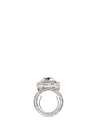 Detail View - Click To Enlarge - KENNETH JAY LANE - Crystal pavé cushion cut ring