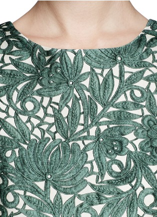 Detail View - Click To Enlarge - J.CREW - Collection silk shantung dress in photo lace