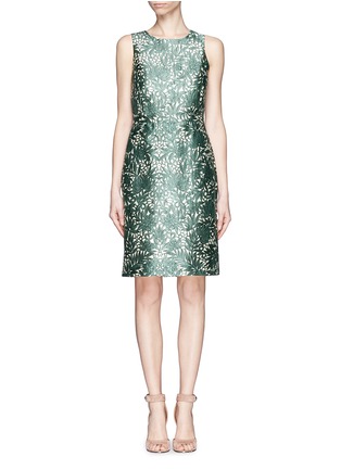 Main View - Click To Enlarge - J.CREW - Collection silk shantung dress in photo lace