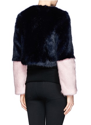 Back View - Click To Enlarge - SHRIMPS - 'Bailey' faux fur cropped jacket