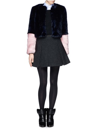 Figure View - Click To Enlarge - SHRIMPS - 'Bailey' faux fur cropped jacket