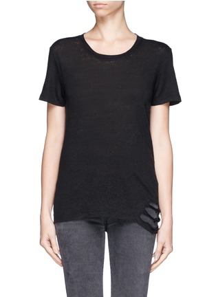 Main View - Click To Enlarge - IRO - 'Poppy' distressed linen T-shirt