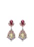 Main View - Click To Enlarge - KENNETH JAY LANE - Crystal flower drop earrings