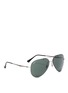 Figure View - Click To Enlarge - RAY-BAN - Rimless aviator sunglasses