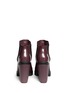 Back View - Click To Enlarge - MELISSA - 'Soldier' matte heel glossy rubber Chelsea boots