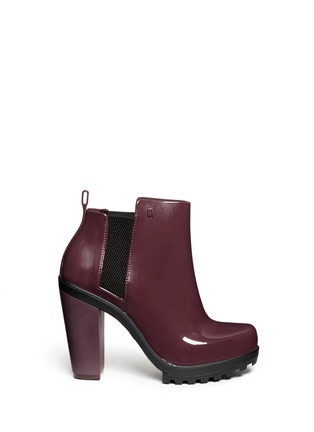 Main View - Click To Enlarge - MELISSA - 'Soldier' matte heel glossy rubber Chelsea boots