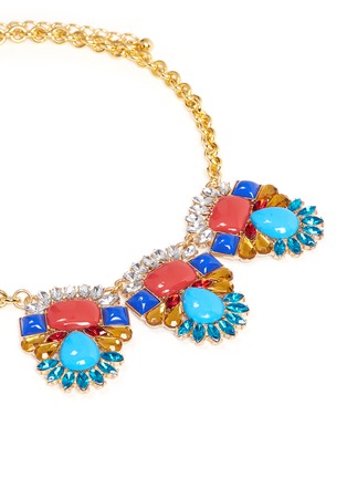 Detail View - Click To Enlarge - KENNETH JAY LANE - Crystal stone stations necklace