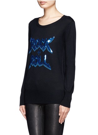 Front View - Click To Enlarge - MARKUS LUPFER - Natalie 'Rock + Roll' sequin sweater