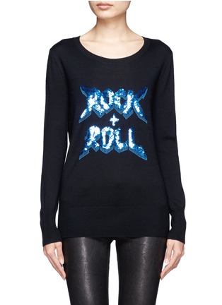 Main View - Click To Enlarge - MARKUS LUPFER - Natalie 'Rock + Roll' sequin sweater