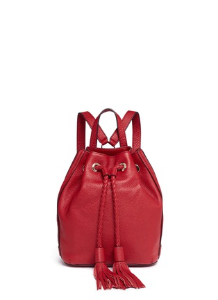 Main View - Click To Enlarge - REBECCA MINKOFF - 'Isobel' small drawstring tassel leather backpack