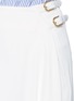 Detail View - Click To Enlarge - KHAITE - 'Edith' belted mock wrap front pants