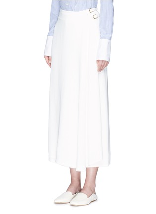 Front View - Click To Enlarge - KHAITE - 'Edith' belted mock wrap front pants