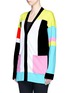 Front View - Click To Enlarge - EMILIO PUCCI - Colourblock cardigan