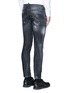 Back View - Click To Enlarge - 71465 - 'Clement' shot wash slim fit jeans
