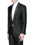Front View - Click To Enlarge - 71465 - 'Beverly Hills' satin trim wool-silk tuxedo suit
