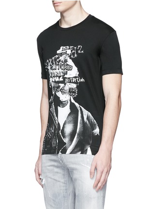 Front View - Click To Enlarge - 71465 - Punk skull print T-shirt