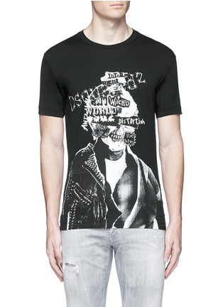 Main View - Click To Enlarge - 71465 - Punk skull print T-shirt