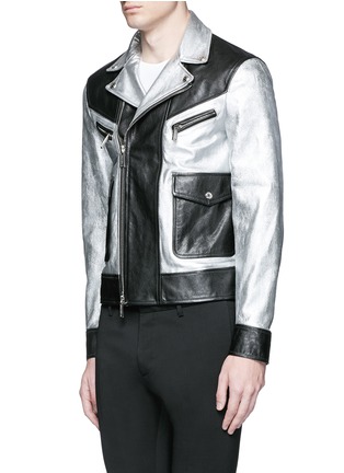 Front View - Click To Enlarge - 71465 - Metallic leather jacket