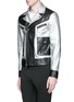 Front View - Click To Enlarge - 71465 - Metallic leather jacket