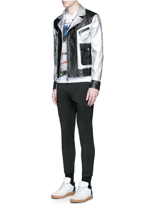 Figure View - Click To Enlarge - 71465 - Metallic leather jacket