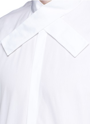 Detail View - Click To Enlarge - 71465 - Kimono collar cotton shirt