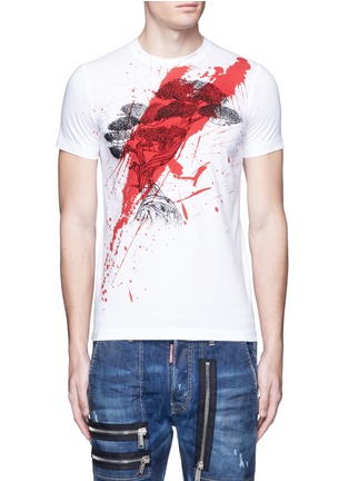 Main View - Click To Enlarge - 71465 - Textured print T-shirt