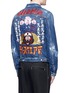 Back View - Click To Enlarge - 71465 - 'Tokyo Metro Monkey' patch distressed denim jacket