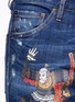 Detail View - Click To Enlarge - 71465 - Samurai print distressed jeans