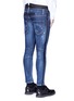 Back View - Click To Enlarge - 71465 - Slim fit contrast waist layered jeans