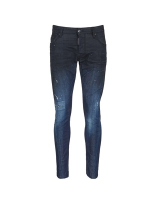 Main View - Click To Enlarge - 71465 - 'Sexy Twist' rip and repair slim fit jeans