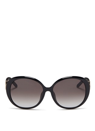 Main View - Click To Enlarge - CHLOÉ - Matte colourblock temple acetate sunglasses