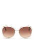 Main View - Click To Enlarge - CHLOÉ - 'Carlina' overlap wire rim sunglasses