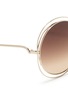 Detail View - Click To Enlarge - CHLOÉ - 'Carlina' overlap wire rim round sunglasses