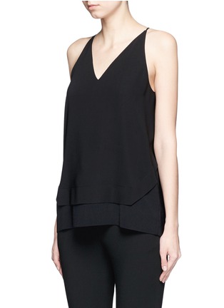 Front View - Click To Enlarge - VINCE - Textured crepe racerback camisole