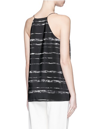Back View - Click To Enlarge - VINCE - Shadow Stripe silk racerback camisole