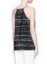 Back View - Click To Enlarge - VINCE - Shadow Stripe silk racerback camisole