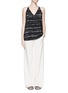 Figure View - Click To Enlarge - VINCE - Shadow Stripe silk racerback camisole