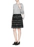 Figure View - Click To Enlarge - VINCE - Shadow Stripe pleated silk skirt