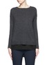 Main View - Click To Enlarge - VINCE - Open back wool-cashmere sweater