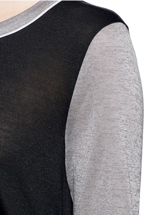 Detail View - Click To Enlarge - VINCE - Colourblock mouline knit tee
