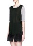 Front View - Click To Enlarge - VINCE - Colourblock mouline knit tee