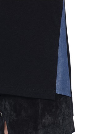 Detail View - Click To Enlarge - VINCE - Twill insert jersey sweatshirt