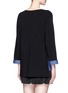 Back View - Click To Enlarge - VINCE - Twill insert jersey sweatshirt