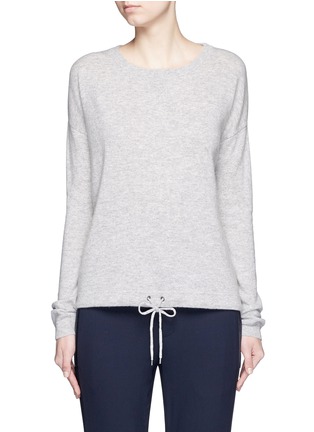 Main View - Click To Enlarge - VINCE - Drawstring hem wool-cashmere sweater