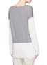 Back View - Click To Enlarge - VINCE - Easy fit colourblock Merino wool blend sweater