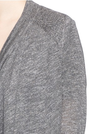Detail View - Click To Enlarge - VINCE - Mouline knit drape front cardigan