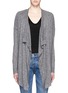 Main View - Click To Enlarge - VINCE - Mouline knit drape front cardigan