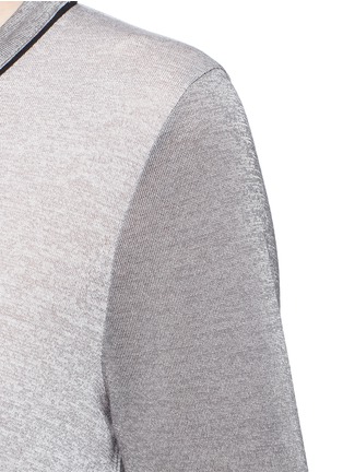 Detail View - Click To Enlarge - VINCE - Colourblock mouline knit T-shirt